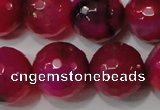 CAG4670 15.5 inches 10mm faceted round fire crackle agate beads