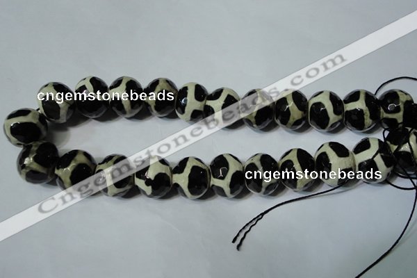 CAG4687 15 inches 15*18mm faceted rondelle tibetan agate beads wholesale