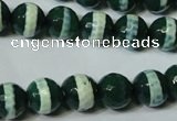 CAG4696 15.5 inches 10mm faceted round tibetan agate beads wholesale