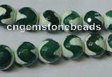 CAG4701 15.5 inches 10mm faceted round tibetan agate beads wholesale