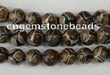 CAG4735 15 inches 8mm round tibetan agate beads wholesale