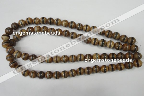 CAG4742 15 inches 10mm round tibetan agate beads wholesale