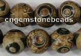 CAG4750 15 inches 16mm round tibetan agate beads wholesale