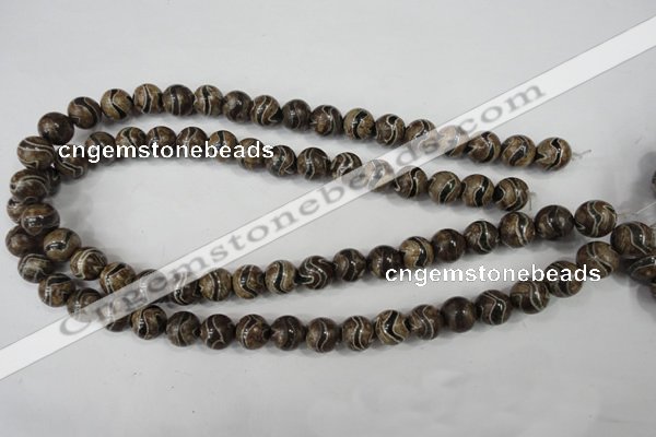 CAG4752 15 inches 10mm round tibetan agate beads wholesale