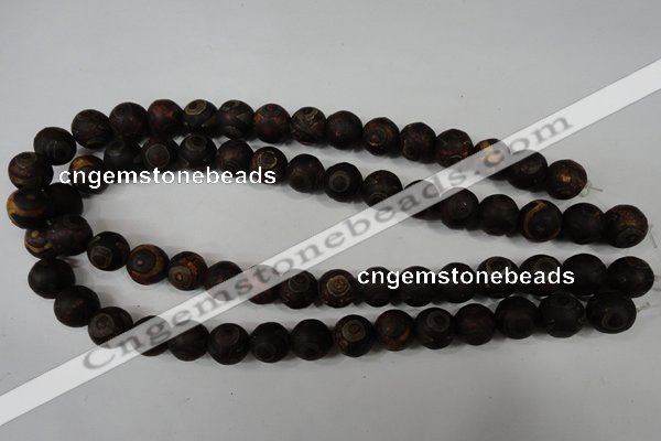 CAG4761 15 inches 12mm round tibetan agate beads wholesale