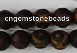 CAG4762 15 inches 14mm round tibetan agate beads wholesale