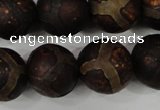 CAG4768 15 inches 16mm round tibetan agate beads wholesale