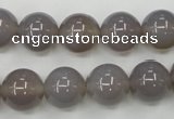 CAG4773 15 inches 12mm round grey agate beads wholesale