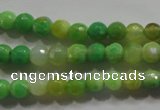 CAG4780 15.5 inches 6mm faceted round fire crackle agate beads