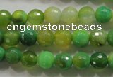 CAG4781 15.5 inches 8mm faceted round fire crackle agate beads