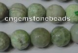 CAG4793 15.5 inches 14mm faceted round fire crackle agate beads