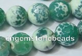 CAG4795 15.5 inches 14mm faceted round fire crackle agate beads