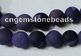 CAG4796 15.5 inches 10mm round matte druzy agate beads wholesale