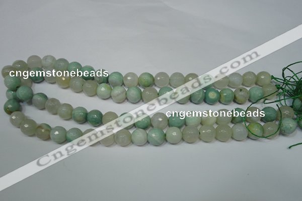 CAG4813 15 inches 10mm faceted round fire crackle agate beads