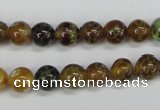 CAG4832 15 inches 8mm round dragon veins agate beads wholesale