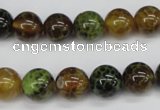 CAG4833 15 inches 10mm round dragon veins agate beads wholesale