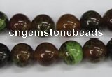 CAG4834 15 inches 12mm round dragon veins agate beads wholesale