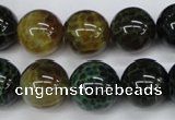 CAG4835 15 inches 14mm round dragon veins agate beads wholesale