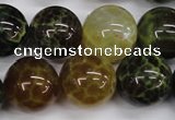 CAG4836 15 inches 16mm round dragon veins agate beads wholesale