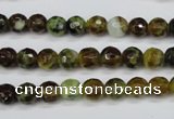 CAG4841 15 inches 6mm faceted round dragon veins agate beads