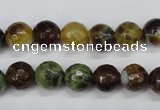 CAG4843 15 inches 10mm faceted round dragon veins agate beads