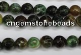 CAG4852 15 inches 8mm faceted round dragon veins agate beads