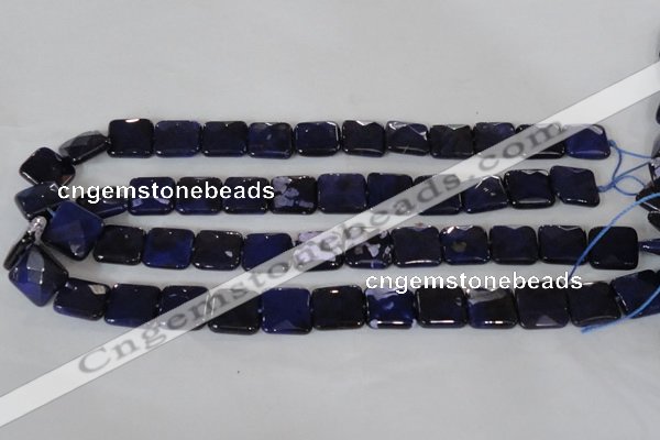 CAG4873 15 inches 14*14mm faceted square fire crackle agate beads