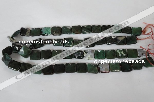 CAG4876 15 inches 14*14mm faceted square fire crackle agate beads