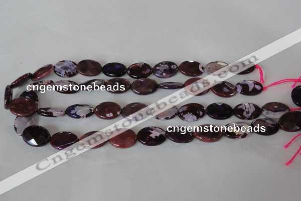 CAG4896 15 inches 13*18mm faceted oval fire crackle agate beads