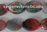 CAG4897 15 inches 13*18mm faceted oval fire crackle agate beads
