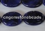 CAG4898 15 inches 18*25mm faceted oval fire crackle agate beads