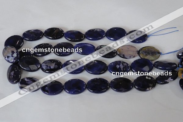 CAG4898 15 inches 18*25mm faceted oval fire crackle agate beads