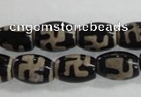 CAG5080 15.5 inches 8*12mm drum tibetan agate beads wholesale