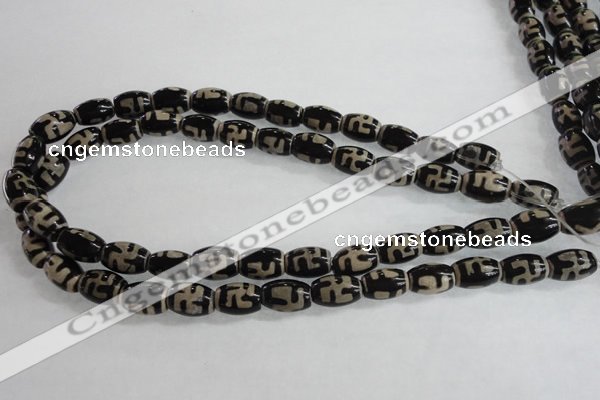 CAG5080 15.5 inches 8*12mm drum tibetan agate beads wholesale