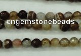 CAG5106 15.5 inches 6mm faceted round line agate beads wholesale