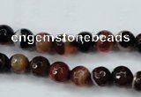 CAG5111 15.5 inches 6mm faceted round line agate beads wholesale