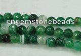 CAG5120 15.5 inches 4mm faceted round line agate beads wholesale