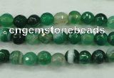 CAG5121 15.5 inches 6mm faceted round line agate beads wholesale