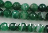 CAG5122 15.5 inches 8mm faceted round line agate beads wholesale