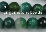 CAG5125 15.5 inches 14mm faceted round line agate beads wholesale