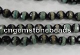 CAG5135 15 inches 6mm faceted round tibetan agate beads wholesale