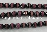 CAG5138 15 inches 6mm faceted round tibetan agate beads wholesale