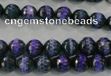 CAG5143 15 inches 8mm faceted round tibetan agate beads wholesale