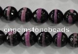 CAG5149 15 inches 10mm faceted round tibetan agate beads wholesale