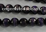 CAG5150 15 inches 10mm faceted round tibetan agate beads wholesale