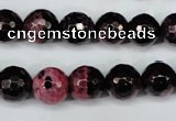 CAG5199 15 inches 10mm faceted round fire crackle agate beads