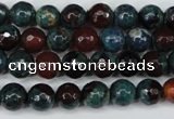 CAG5211 15 inches 8mm faceted round fire crackle agate beads