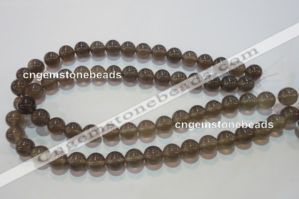 CAG5243 15.5 inches 12mm round Brazilian grey agate beads wholesale