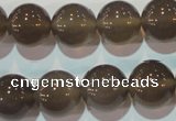 CAG5244 15.5 inches 14mm round Brazilian grey agate beads wholesale