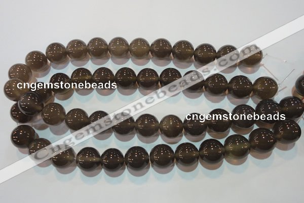 CAG5245 15.5 inches 16mm round Brazilian grey agate beads wholesale